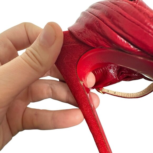 Christian Louboutin Red eel leather heels - Picture 10 of 13